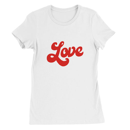 Love, In Cursive, Premium Women's Crewneck T-shirt