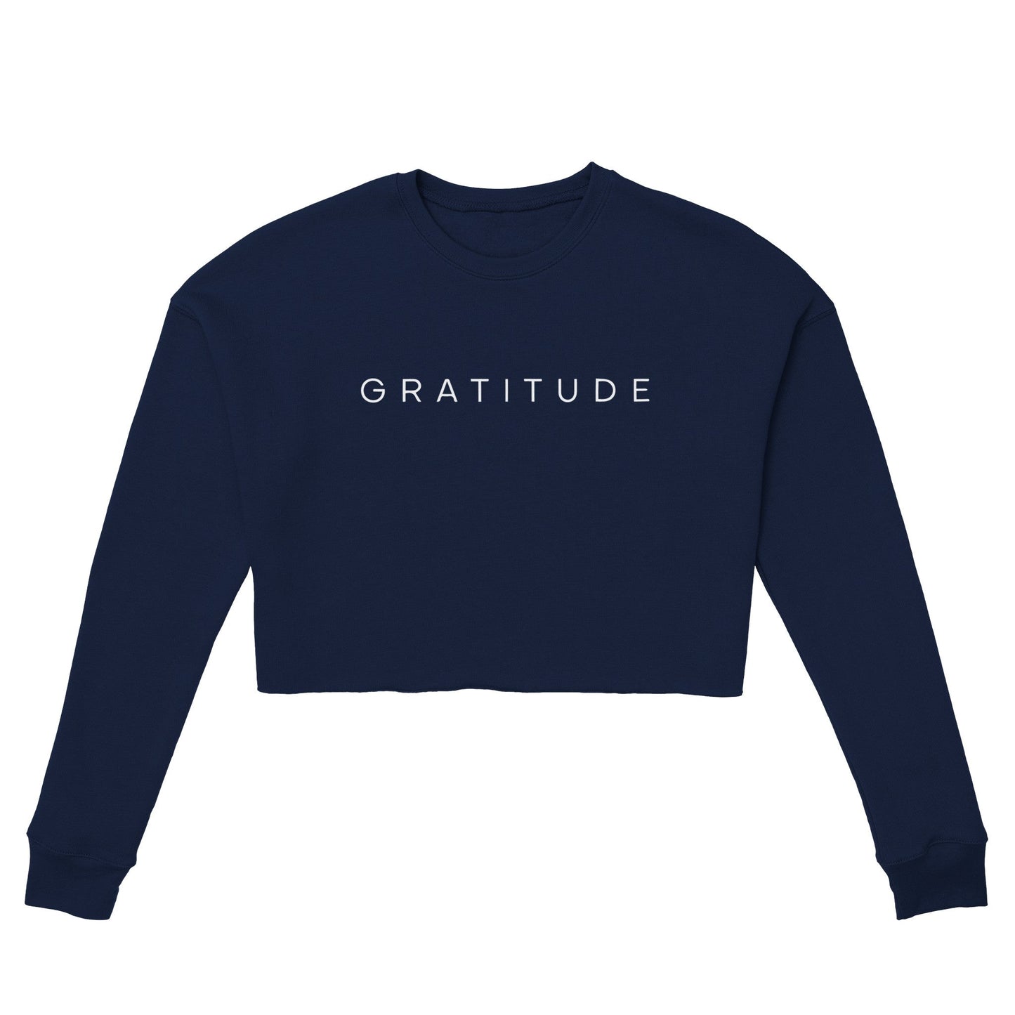 Gratitude Women's Cropped Sweatshirt | Bella + Canvas 7503