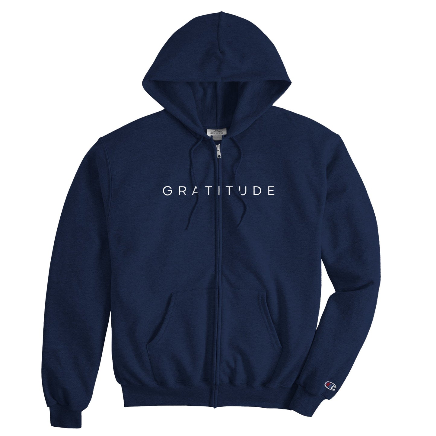 Gratitude Unisex Powerblend Zip Hoodie | Champion S800