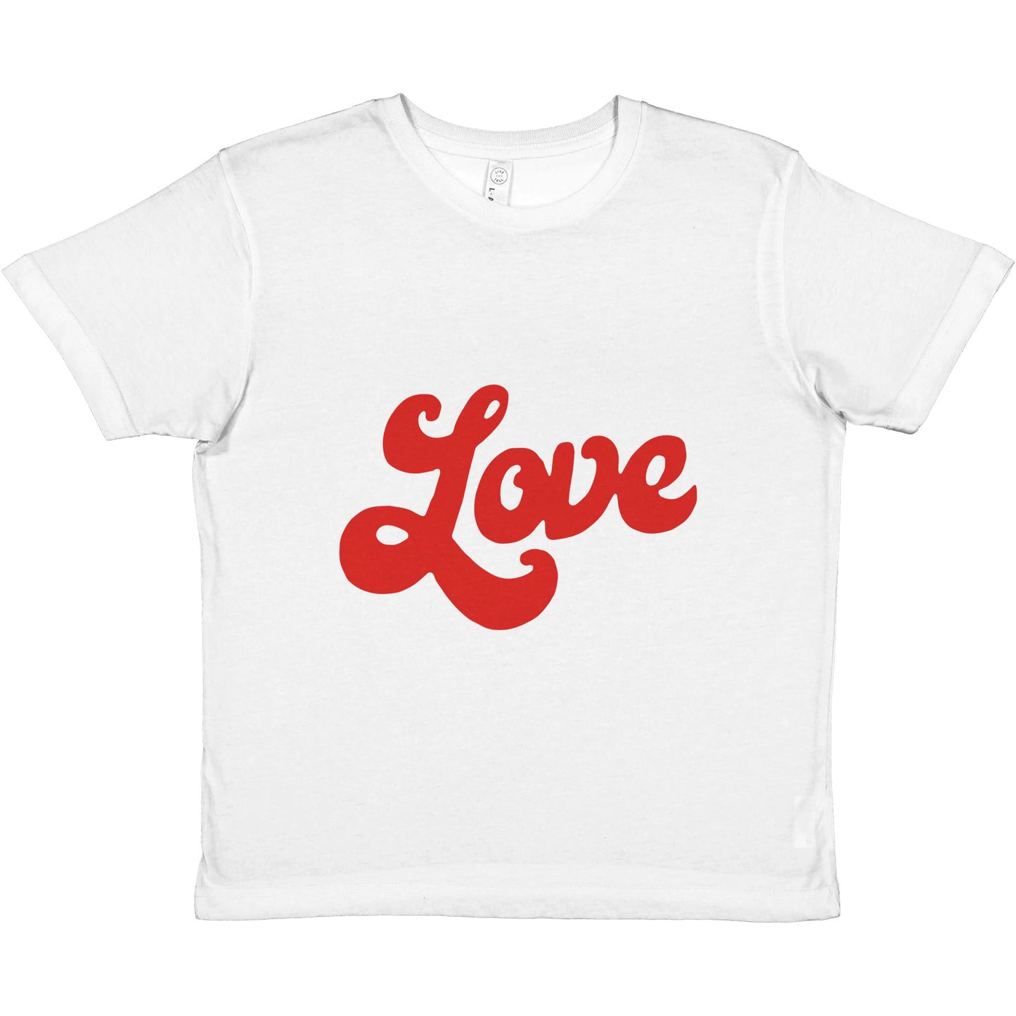 Love, In Cursive Premium Kids Crewneck T-shirt