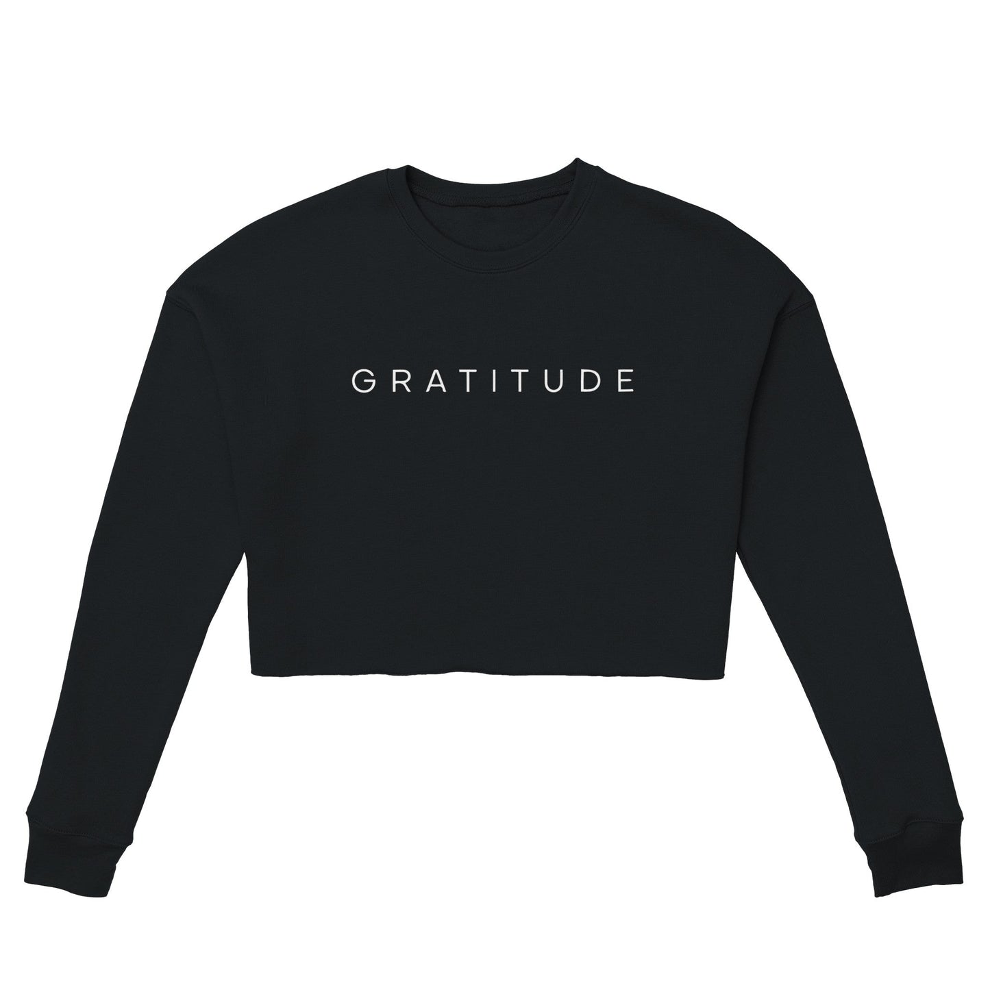 Gratitude Women's Cropped Sweatshirt | Bella + Canvas 7503