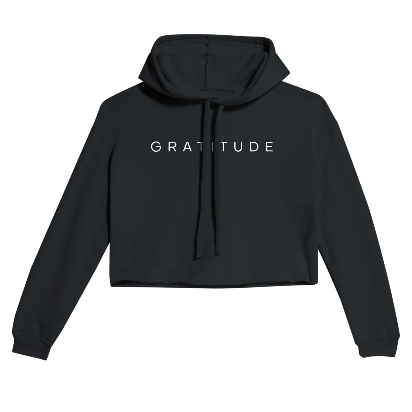 Gratitude Women's Cropped Hoodie | Bella + Canvas 7502
