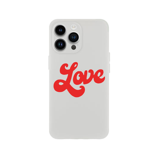Love, In Cursive, Flexi Phone Case